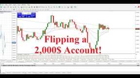 Flipping a 2,000$ Account in Minutes | Forex Trading | Small Account