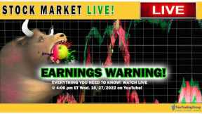 EARNINGS WARNING For AAPL AMZN PINS & More - Stock Market Crash or Dip? Make Money Trading Now LIVE!