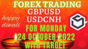 Forex Trading for Beginners | GBPUSD USDCNH  Currency Trading for Monday 24 October 2022