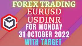 Forex Trading for Beginners | EURUSD USDINR Currency Trading for Today Monday 31 October 2022