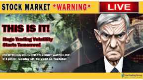 THIS IS IT! Will the Stock Market Crash or Rally Tomorrow? Find Out Why It DOES NOT MATTER - LIVE!