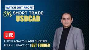 Short Trade on USDCAD | Live Forex Trading & Coaching | Get Funded