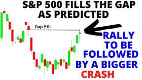 Stock Market CRASH: S&P 500 Fills The Gap As Predicted! The Rally Will Be Followed By A Bigger CRASH