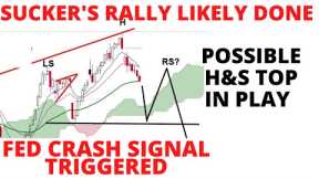 Stock Market CRASH Likely Now In Progress!  Sucker's Rally Likely Done - S&P 500 FED CRASH Signals!