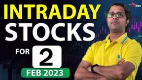 Intraday Stocks for Tomorrow || Intraday Stocks For 02 Feb || #india Stock Market #intradaytrading