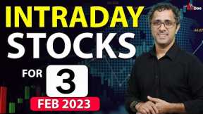 Intraday Stocks for Tomorrow || Intraday Stocks For 03 Feb || #india Stock Market #intradaytrading