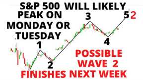 Stock Market CRASH: The S&P 500 Will Likely Peak Next Week & Start A Major Reversal  PT 1