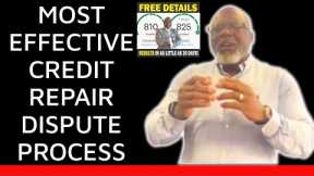 Most Effective Credit Repair Dispute Letter Process || Remove Negative Items From Credit Reports