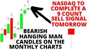 Stock Market CRASH Wave 3 After Labor Day - Daily 9 Count Sell Signals & Monthly Hanging Man Candles