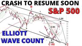 Rally As Predicted But The Stock Market CRASH About To Resume  -  S&P 500 Elliott Wave Counts