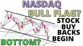 Stock Market CRASH: NASDAQ & S&P500 Forming Bull Flag Continuation Patterns -Company Buy Backs Begin