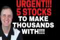 🔥 URGENT 5 BEST DIVIDEND STOCK TO