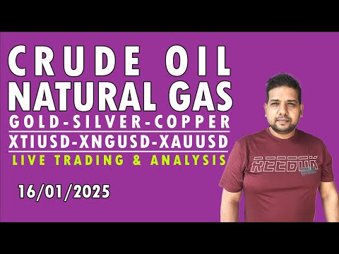 Live Commodity Trading: Crude Oil, Natural Gas, Gold, Silver - Futures & Options Analysis | 16 Jan