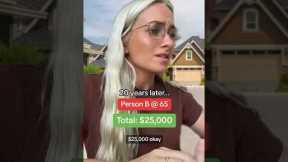 $6500 invested at 21 vs. $10,000 invested at 45! 🤨 #personalfinance #rothira #investing
