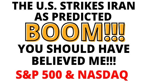 The U.S. Strikes Iran -Stock Market CRASH- S&P 500 & NASDAQ Have Possibly Started a Larger Pullback