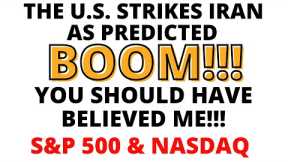 The U.S. Strikes Iran -Stock Market CRASH- S&P 500 & NASDAQ Have Possibly Started a Larger Pullback