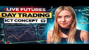DAILY GIVEAWAYS | LIVE FUTURES DAY TRADING - NQ | ES | GC | Trading ICT Concept