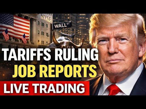 Stock Market Today: Jobs Data, Trump Tariff Decision; OKLO Soars On Meta Deal | LIVE TRADING