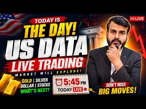 US DATA LIVE TODAY | Gold & Silver Blast or Crash? | Live Trading