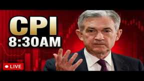 🔴CPI INFLATION DATA 8:30AM! INFLATION SHOCK MARKETS?! | LIVE TRADING