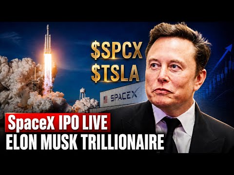 SpaceX IPO LIVE 🚀 Elon Musk Becomes First Trillionaire! Live Trading Stock Market Today